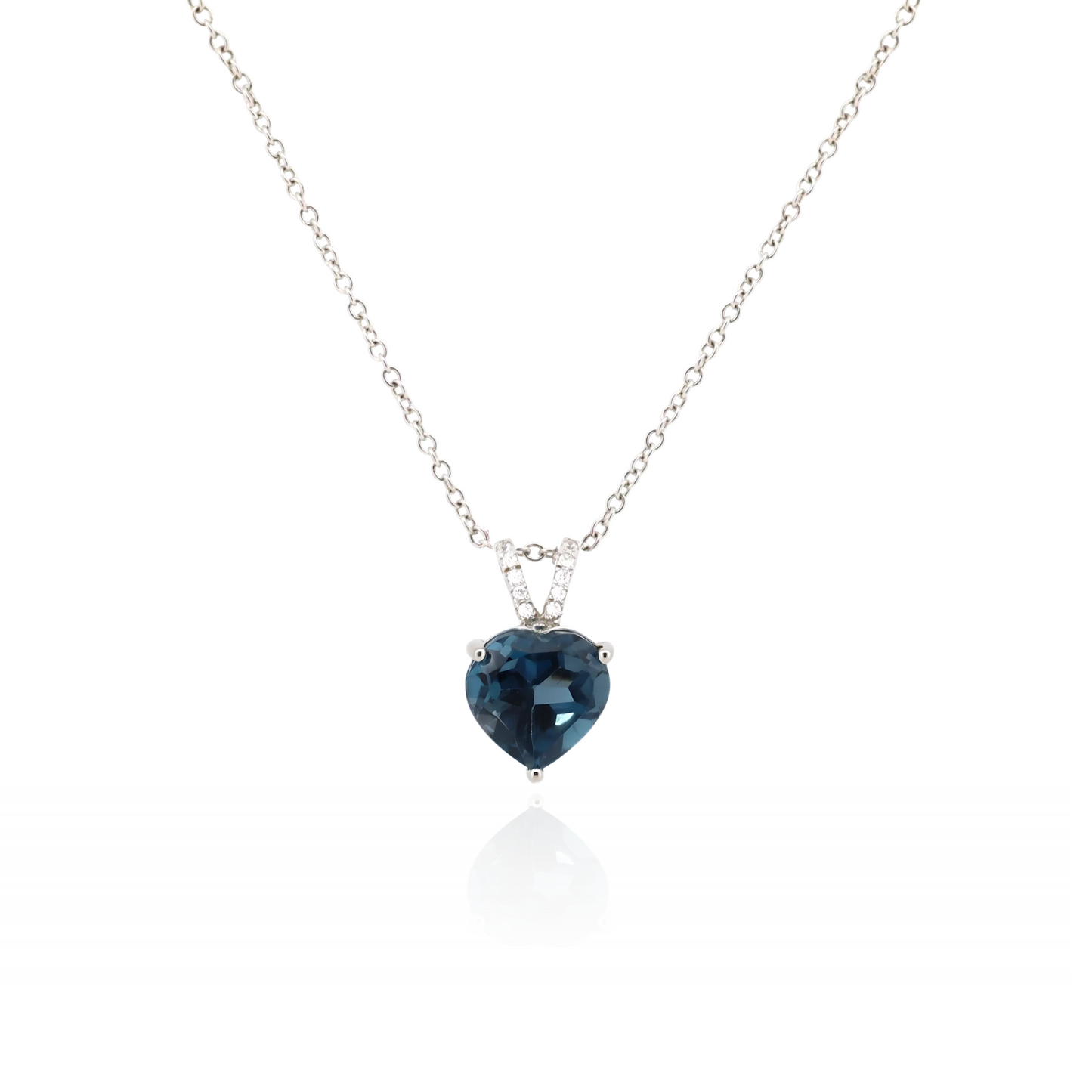 Heart Midnight London Topaz Necklace