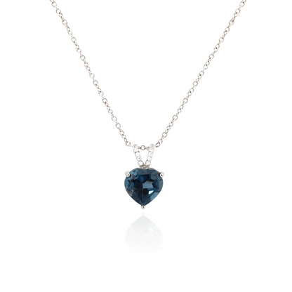 Heart Midnight London Topaz Necklace