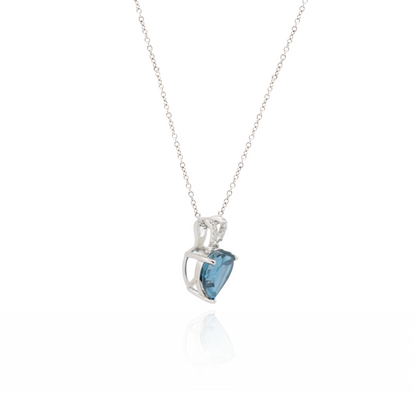 Heart Midnight London Topaz Necklace