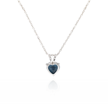 Heart Midnight London Topaz Necklace