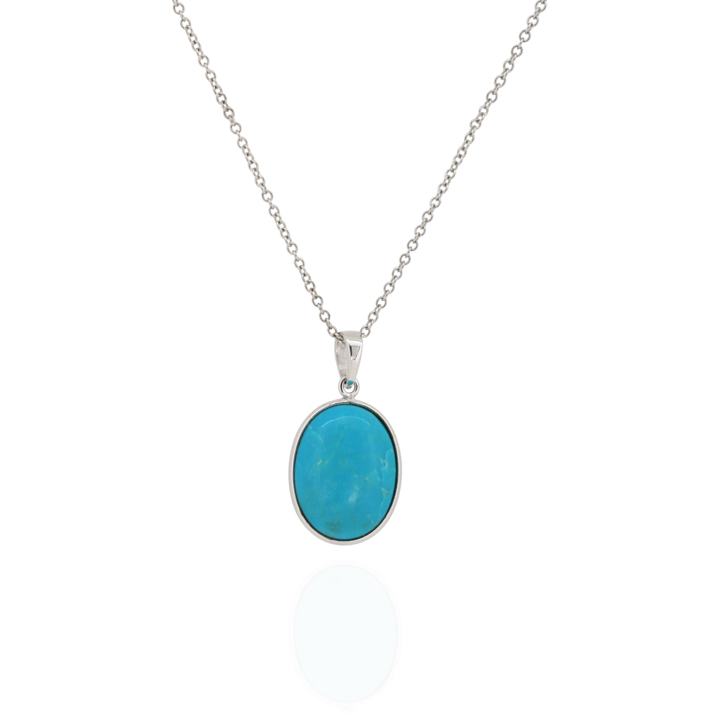 Tranquil Turquoise Silver Necklace