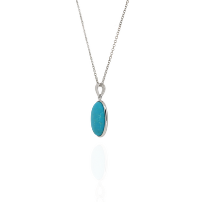 Tranquil Turquoise Silver Necklace