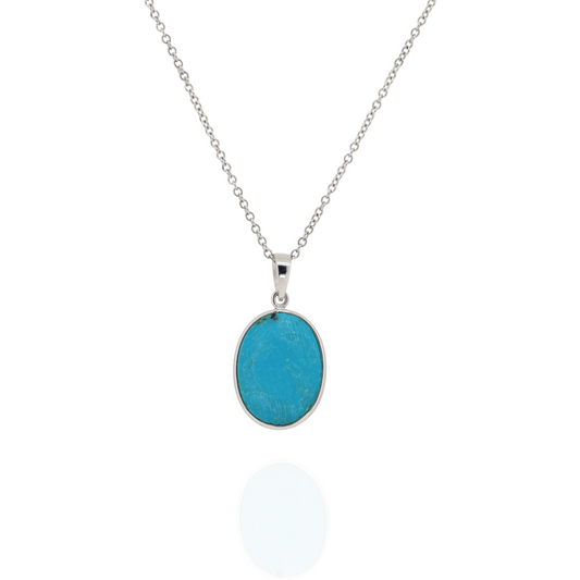 Tranquil Turquoise Silver Necklace