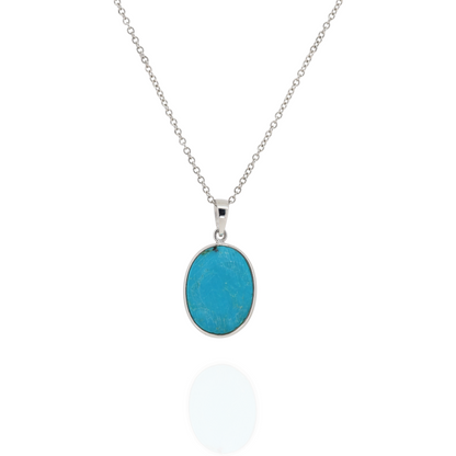 Tranquil Turquoise Silver Necklace