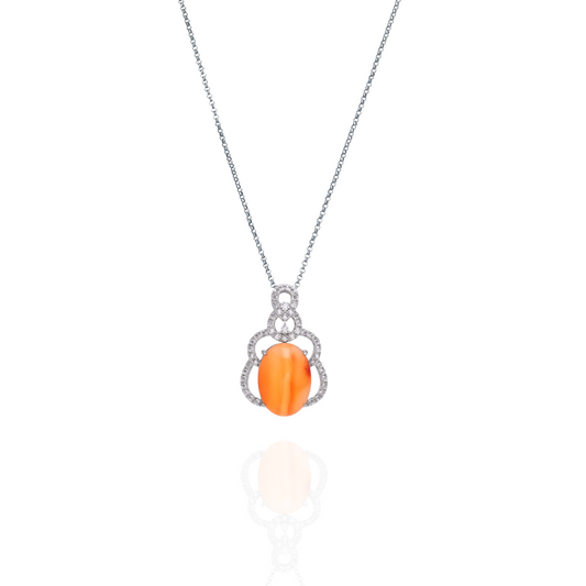 Carnelian Handcrafted Silver Pendant