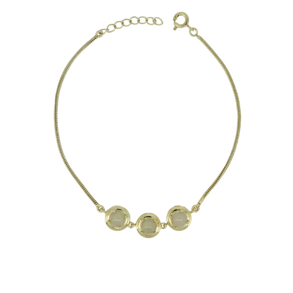 Golden Ethiopian Opal Silver Bracelet
