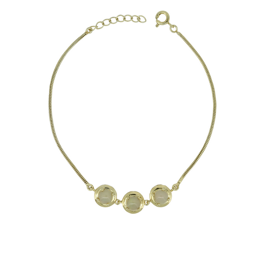 Golden Ethiopian Opal Silver Bracelet