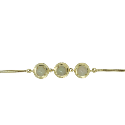 Golden Ethiopian Opal Silver Bracelet
