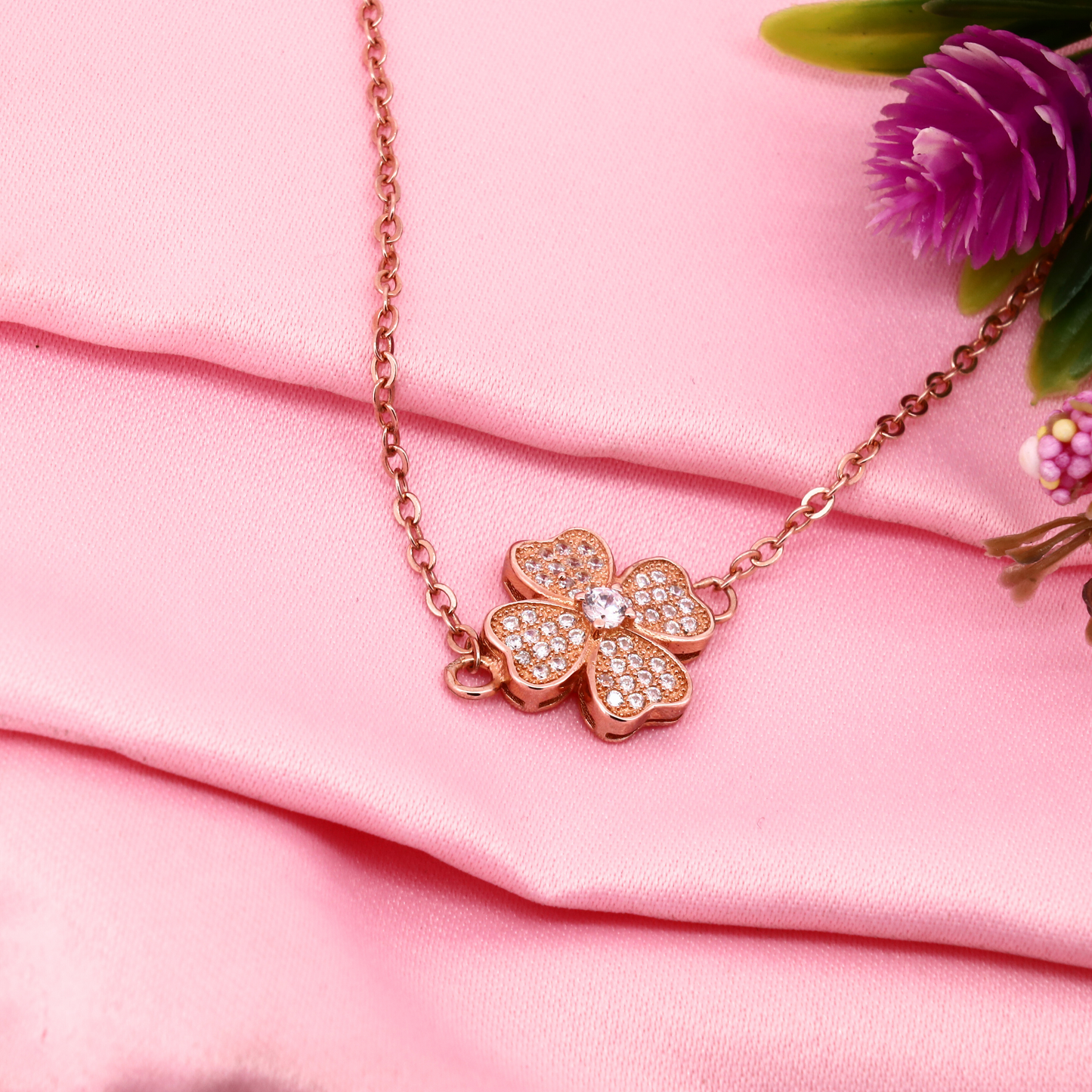 Blossom Glow Silver Bracelet