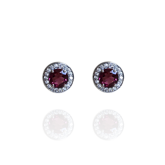 Velvet Garnet Studs