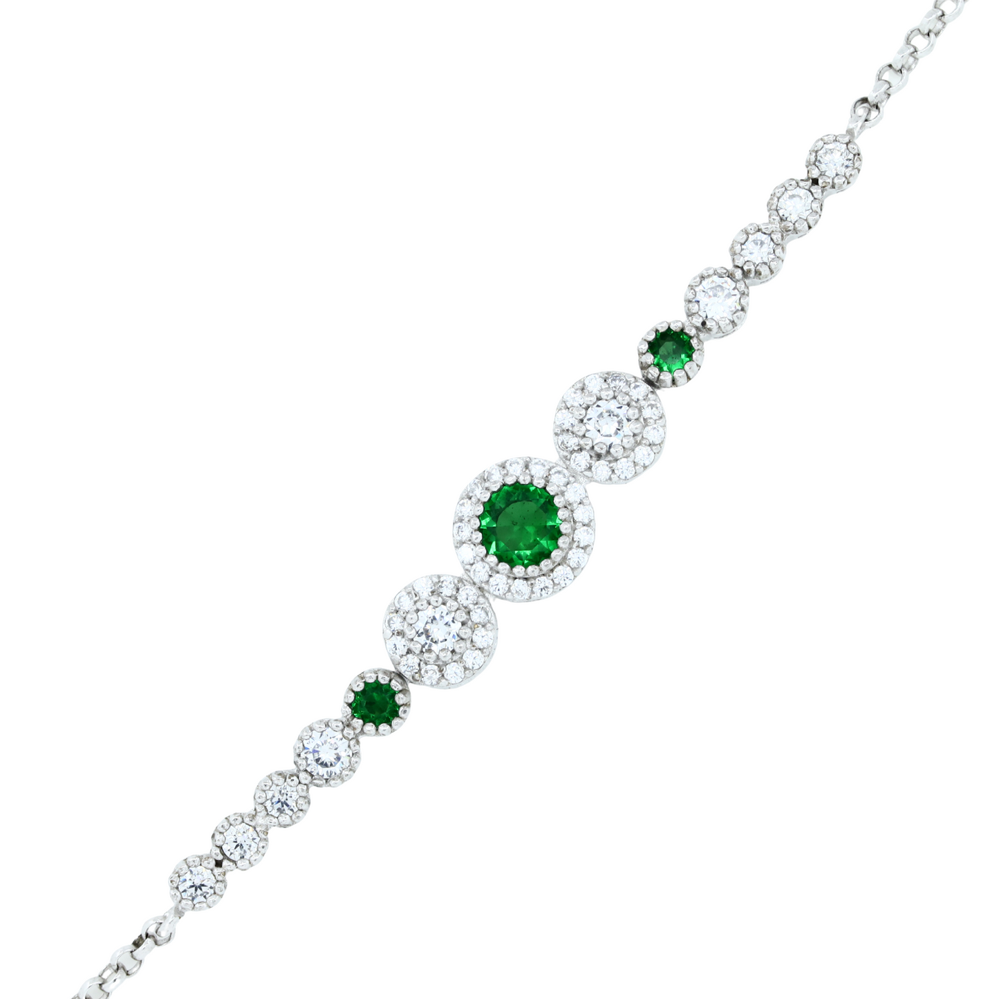 Crimson Vision Silver Bracelet