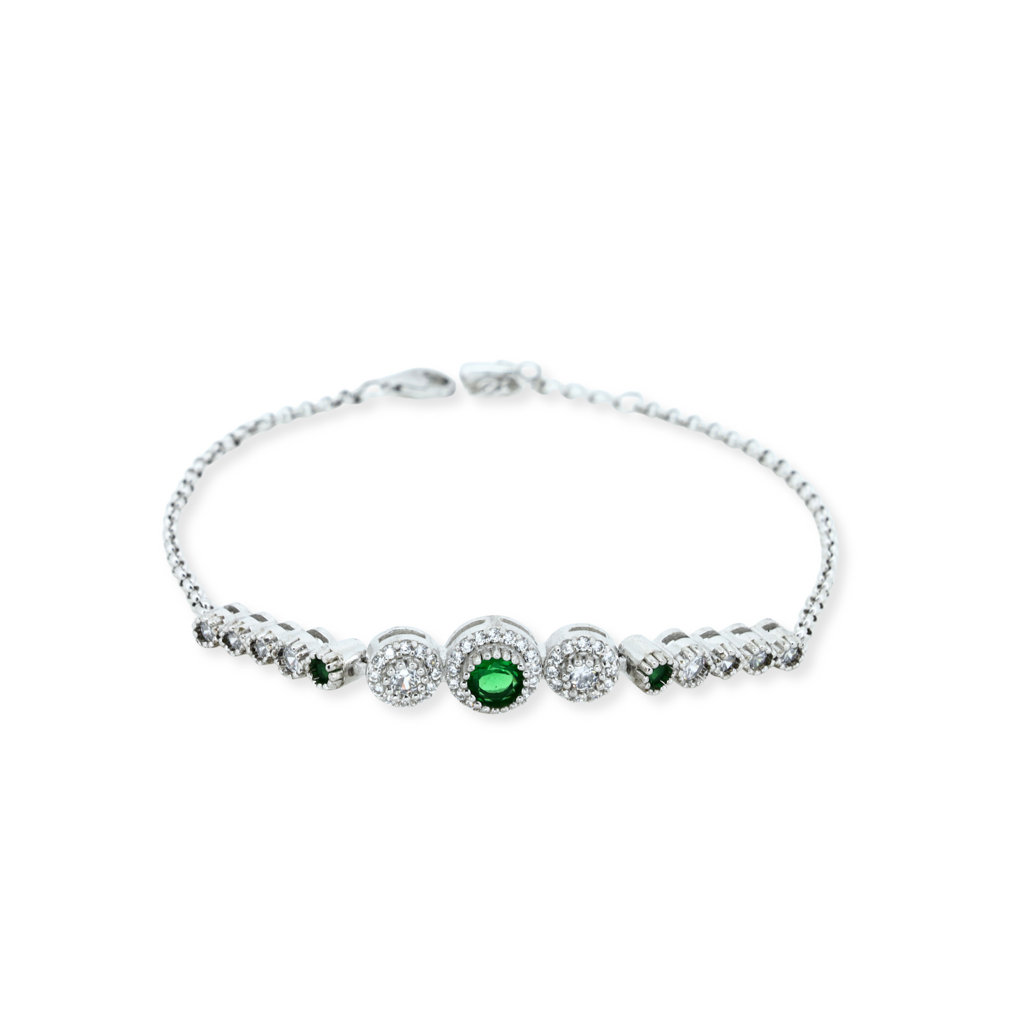 Crimson Vision Silver Bracelet
