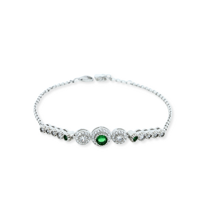 Crimson Vision Silver Bracelet