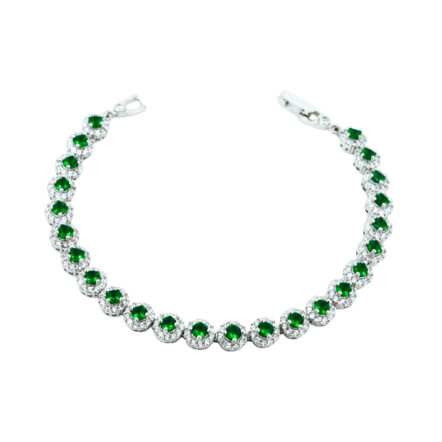 Emerald Mist Silver Bracelet
