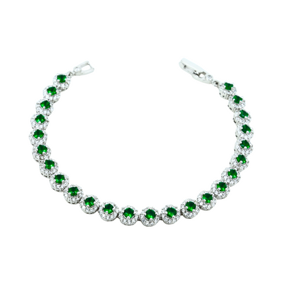 Emerald Mist Silver Bracelet