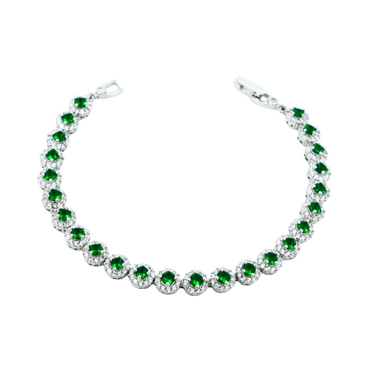 Emerald Mist Silver Bracelet