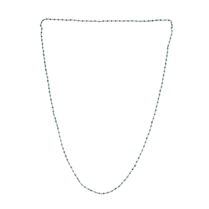 Green Onyx Silver Chain