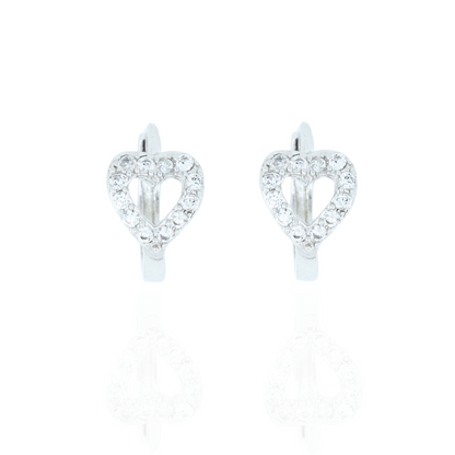Luna Heart Silver Studs
