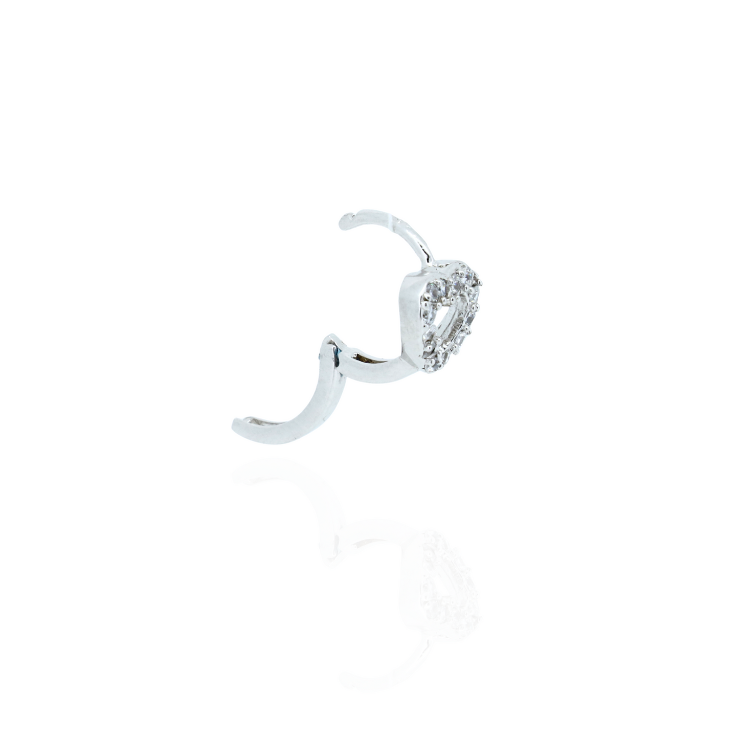 Luna Heart Silver Studs