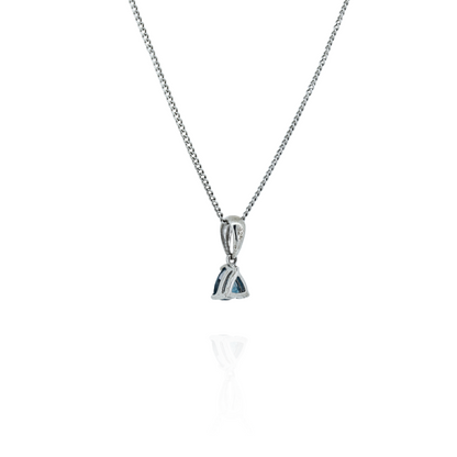 Trilliant London Blue Topaz Silver Pandent