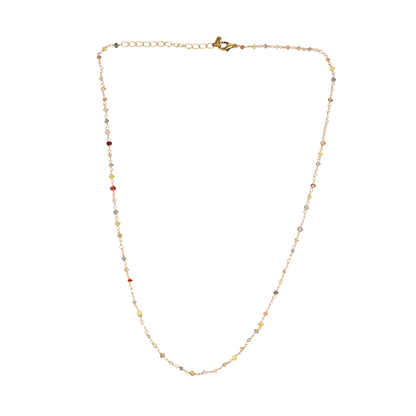 Multi Sapphire Gold-Plated Silver Chain