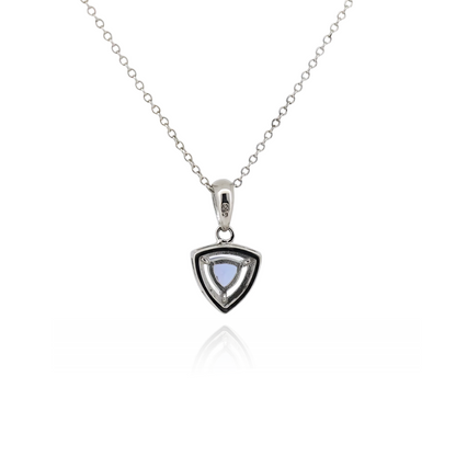 Violet Prism Silver Necklace