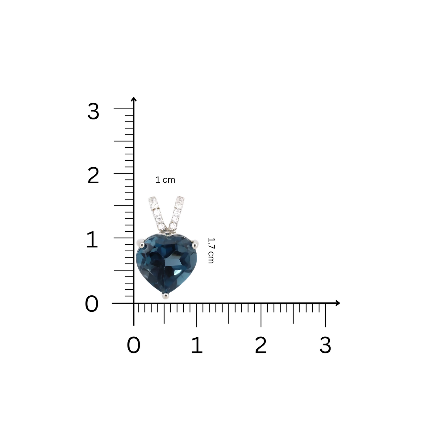 Heart Midnight London Topaz Necklace