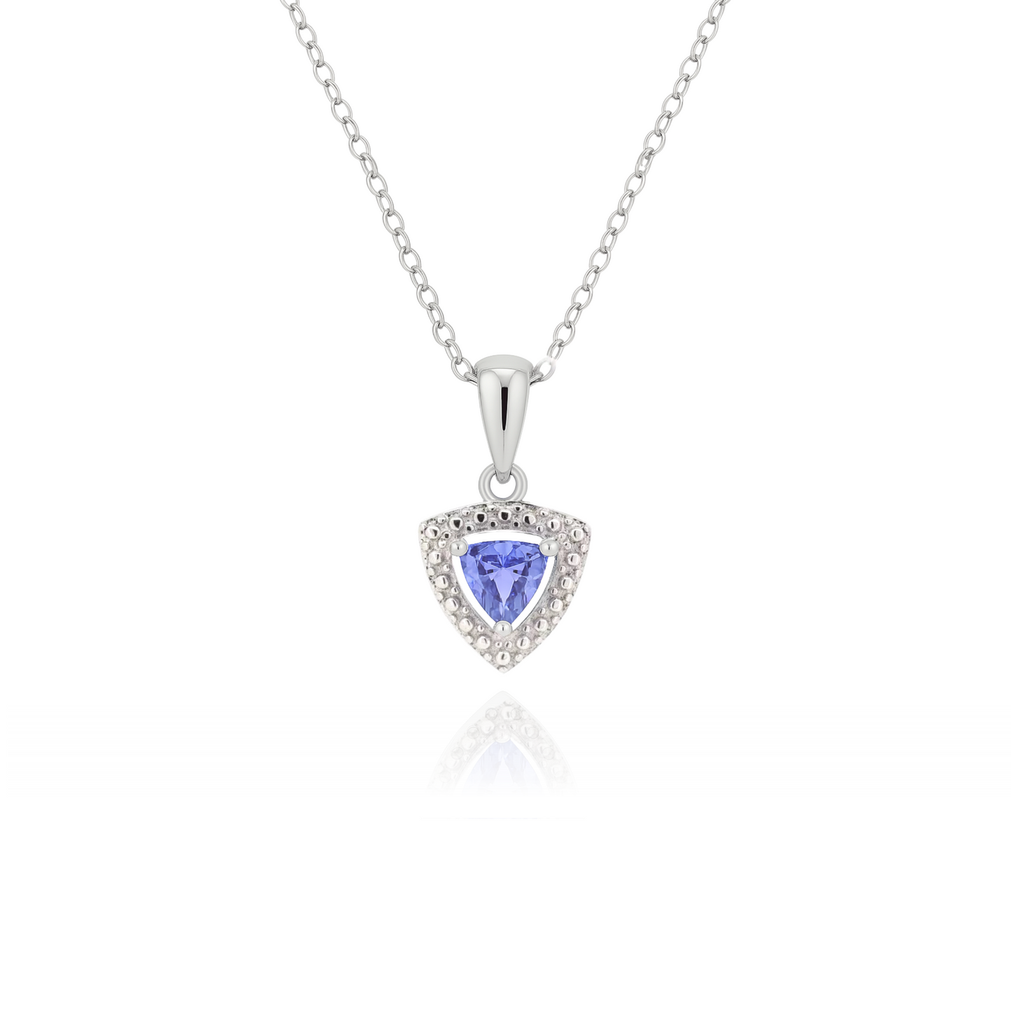 Violet Prism Silver Necklace