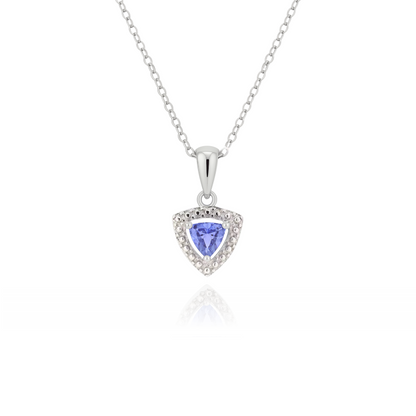 Violet Prism Silver Necklace