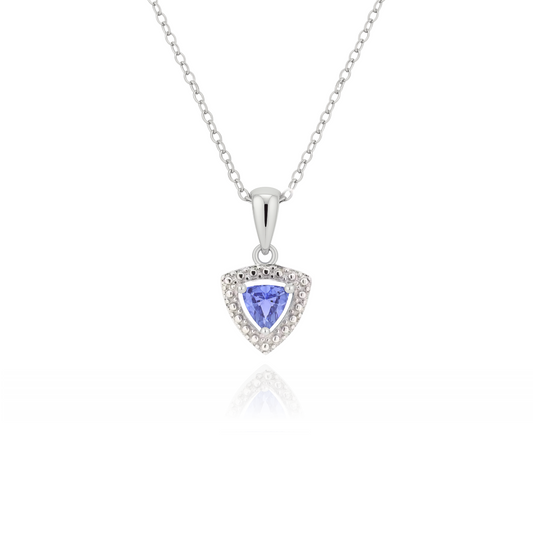 Violet Prism Silver Necklace