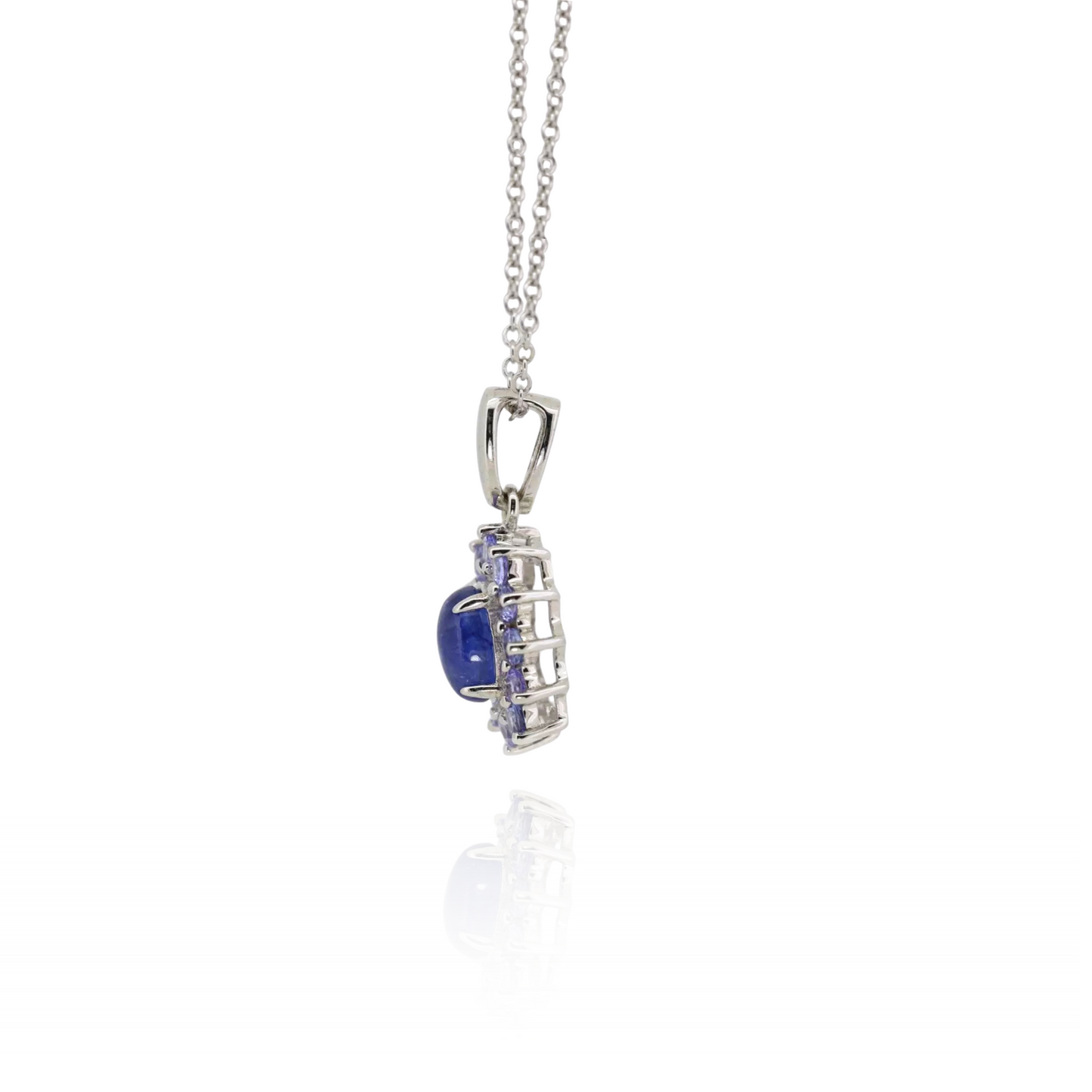 Tanzanite Bloom Silver Necklace