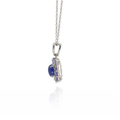 Tanzanite Bloom Silver Necklace