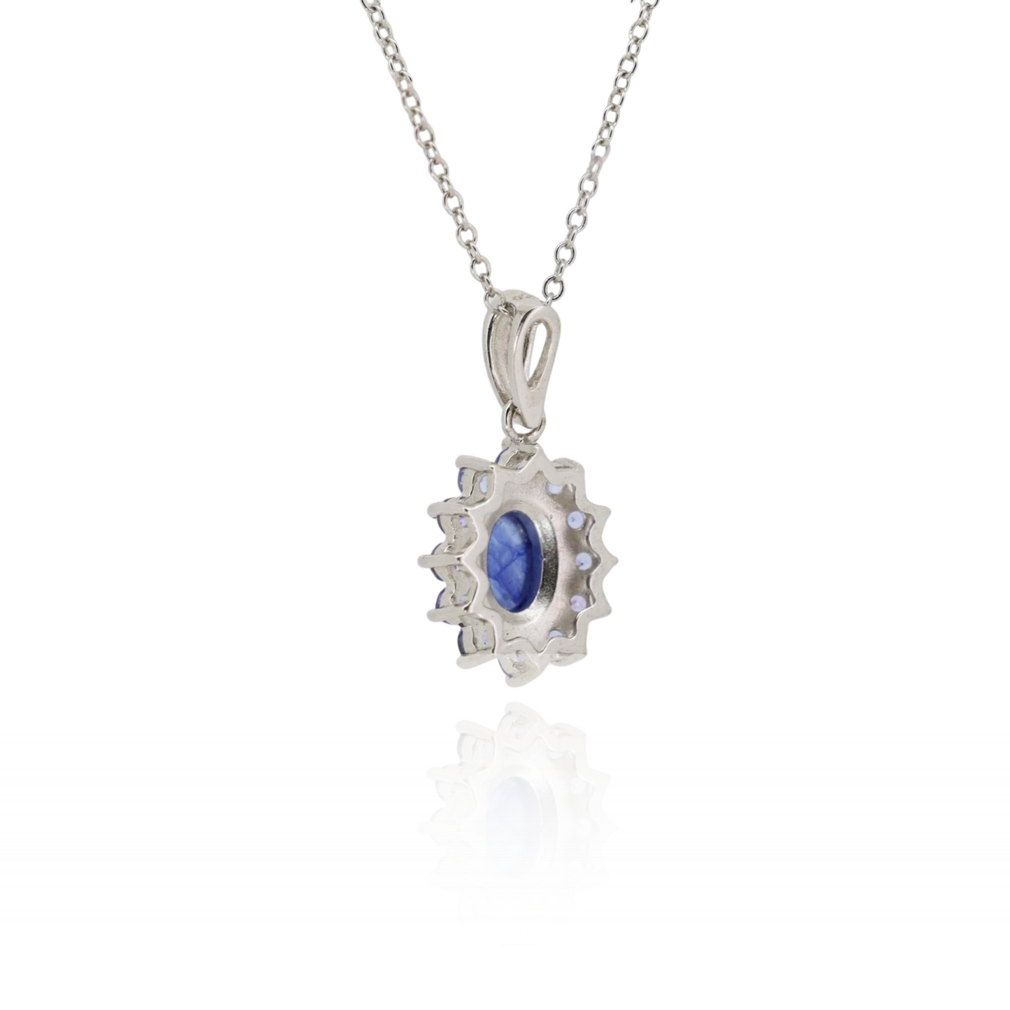 Tanzanite Bloom Silver Necklace