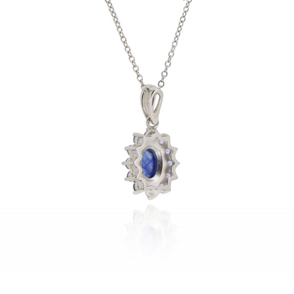 Tanzanite Bloom Silver Necklace
