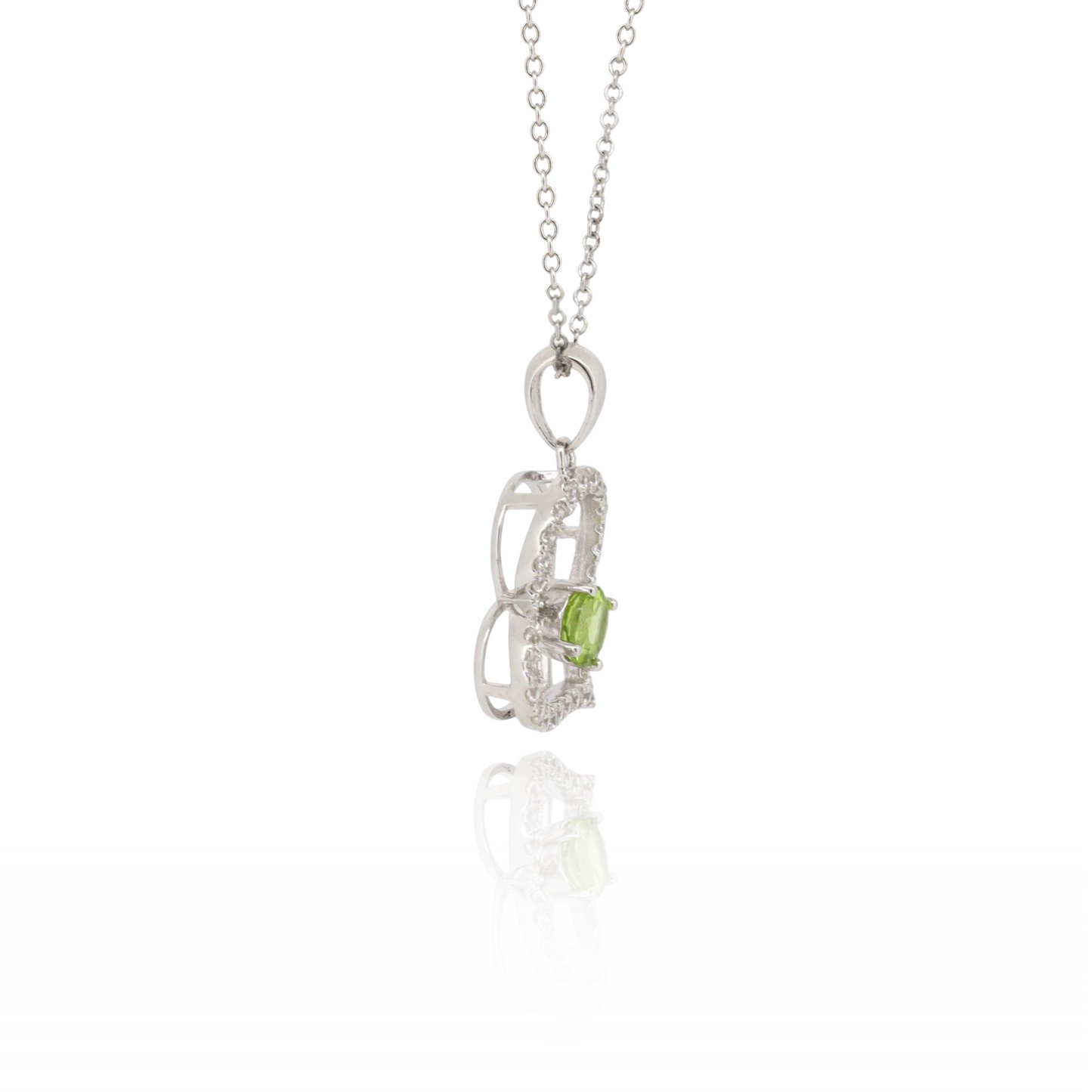 Peridot Radiance Silver Necklace