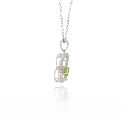 Peridot Radiance Silver Necklace