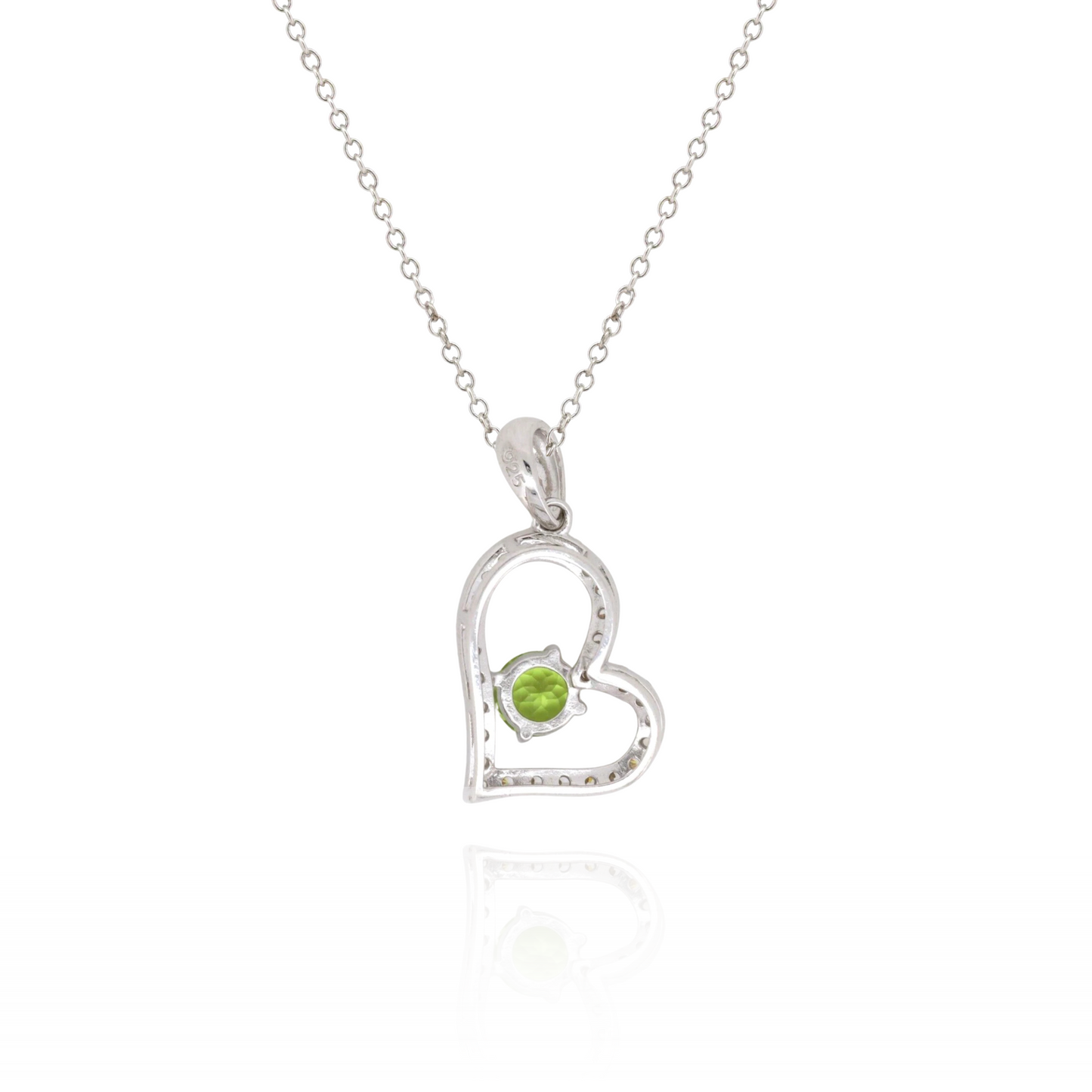 Peridot Radiance Silver Necklace