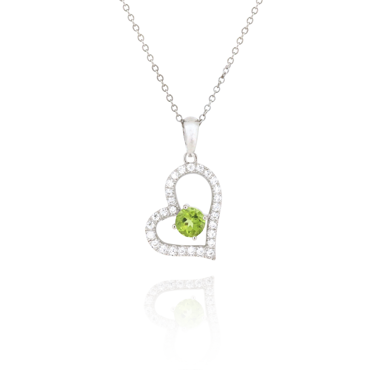 Peridot Radiance Silver Necklace