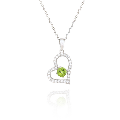 Peridot Radiance Silver Necklace