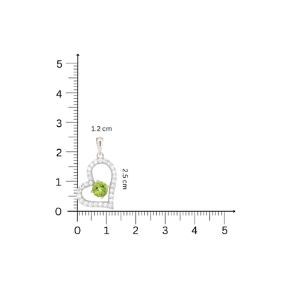 Peridot Radiance Silver Necklace