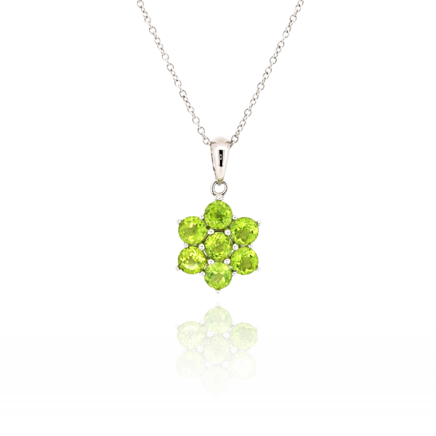Green Aura Silver  Necklace