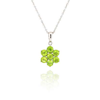 Green Aura Silver  Necklace