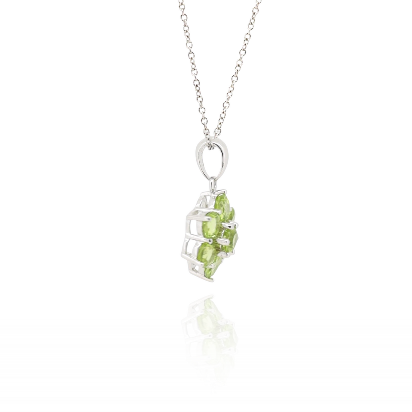 Green Aura Silver  Necklace