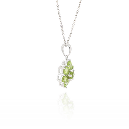 Green Aura Silver  Necklace