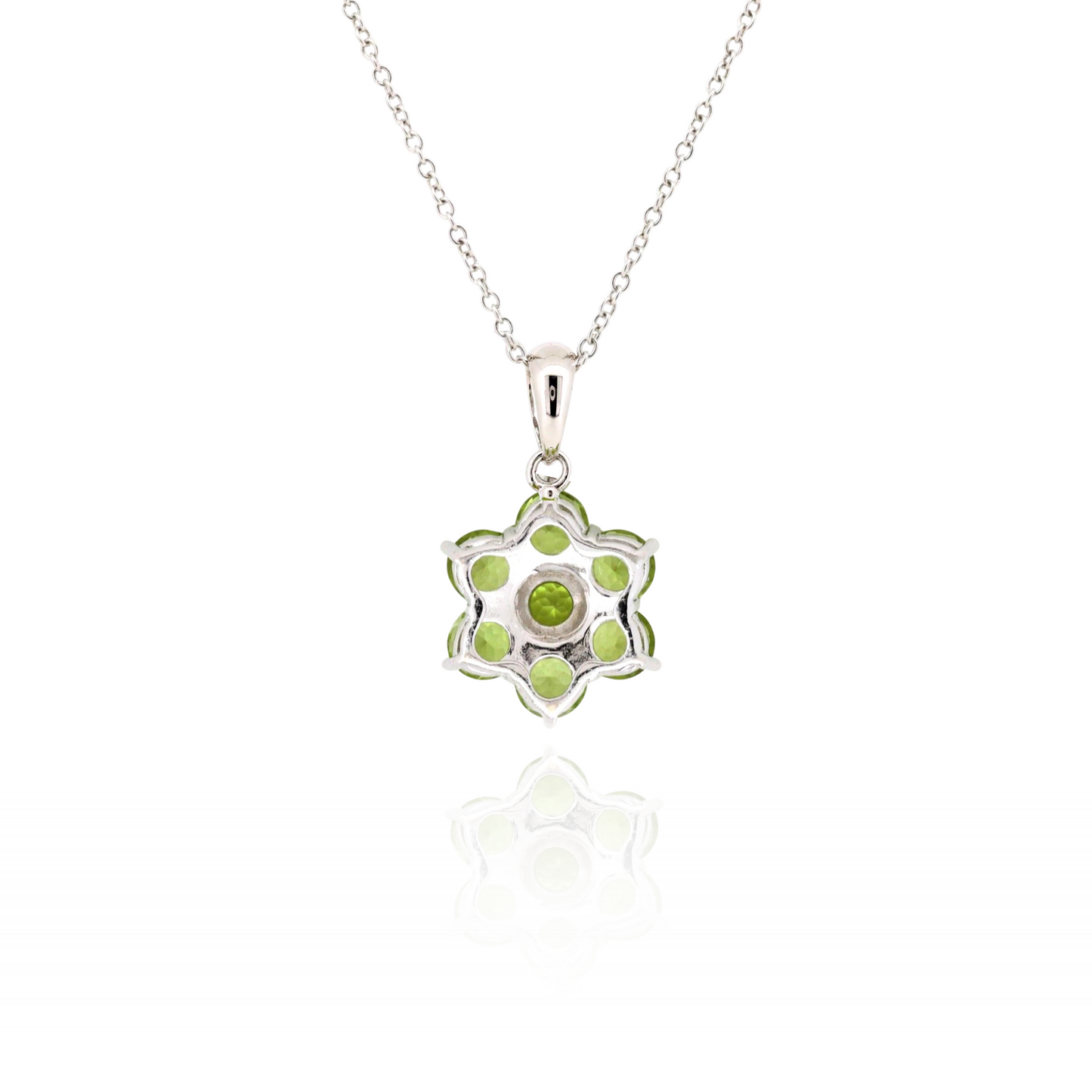 Green Aura Silver  Necklace