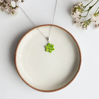Green Aura Silver  Necklace