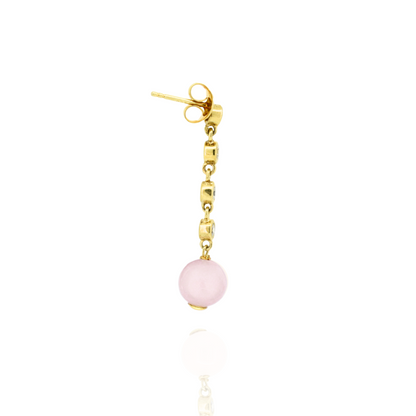 Rosé Drop Pink Opal Dangle Earrings
