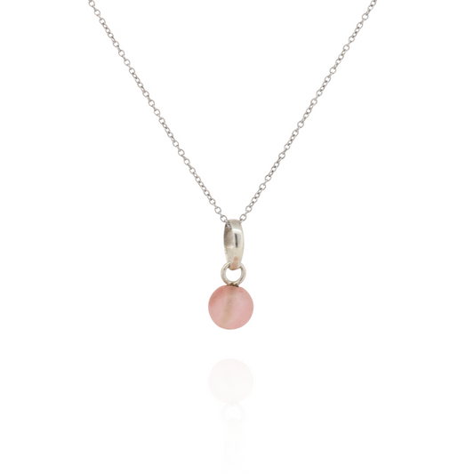 Blush Aura Silver Pendant