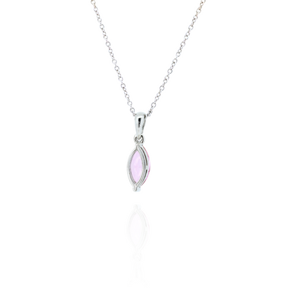 Pink Tourmaline Silver Necklace