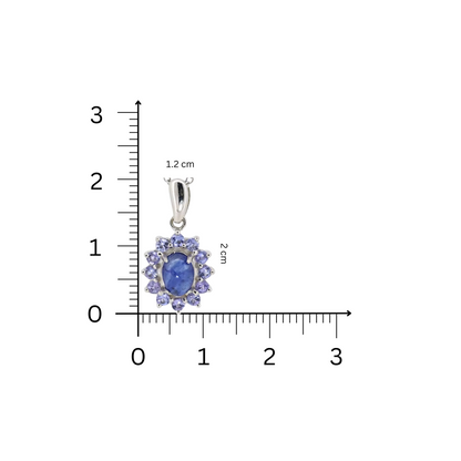 Tanzanite Bloom Silver Necklace